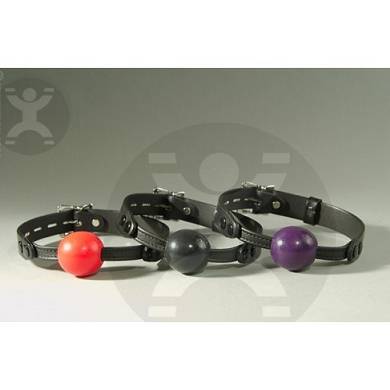 Silikon Knebelball mit Leder Fessel