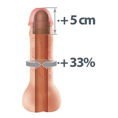 Fantasy X-Tension - 5 cm Extension mit Hoden skin