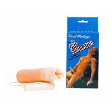 Oro-Stimulator mit Vibration natur, 16 cm, D: 48 mm