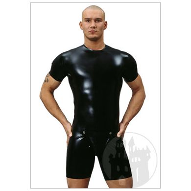 Latex Shortanzug m. Codpiece, kurze rmel