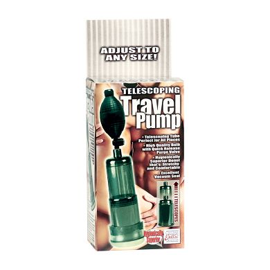 Telescoping Travel Pump, 10 x 6cm, Schwarz