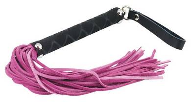 Peitsche Velours rosa