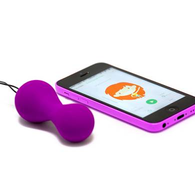 Clevere kegelfrmige Liebeskugeln mit App in Violett