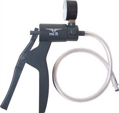 Elegante Mr. B Penispumpe mit Druckmesser