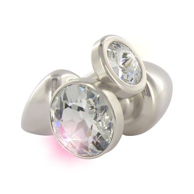 Diogol Edelstahl Analplug mit Diamant, 3 cm