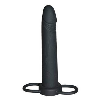 Realistic Treasure Black, Cockring mit Dildo