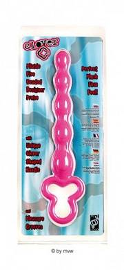 Clover Analkette mit 5 Kugeln ca. 18cm pink