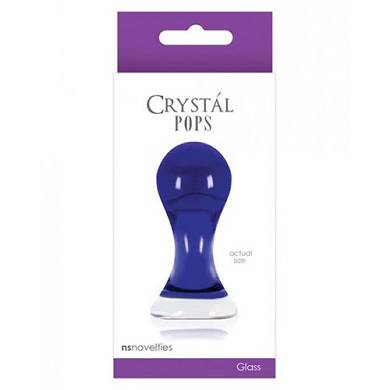 NS Novelties Kristall Analplug Pops - klein - blau
