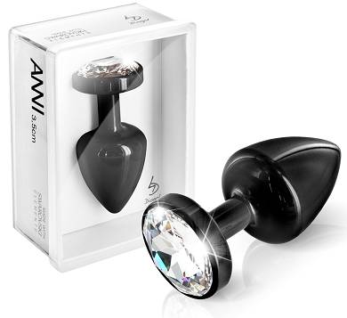 Buttplug mit Swarovski-Element,  3,5 cm