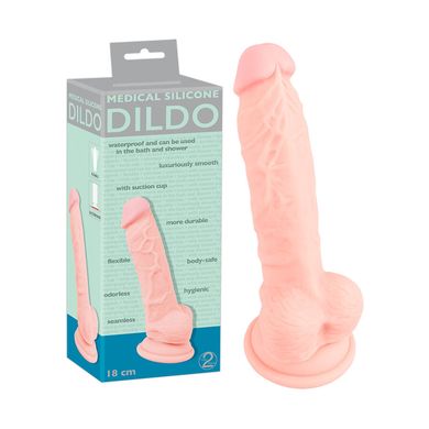 18 x 2,6 - 3,5 cm Medical Silicone Dildo flesh No.1