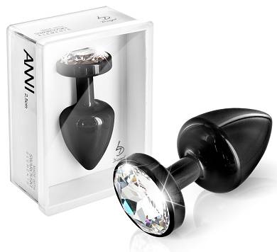 Buttplug mit Swarovski-Element,  2,5 cm