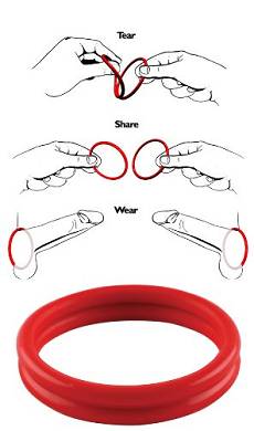 Rudy-Rings Rot - Cockring Set Silikon