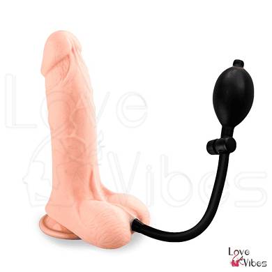 XL-Dildo mit Saugnapf & Pumpe