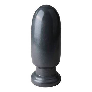 Groer, runder Dildo in Grau