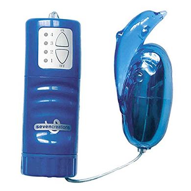 Seven Creations Vibro-Ei Bullet Plus Dolphin in blau