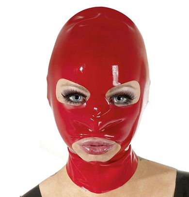 Latex-Maske in Rot