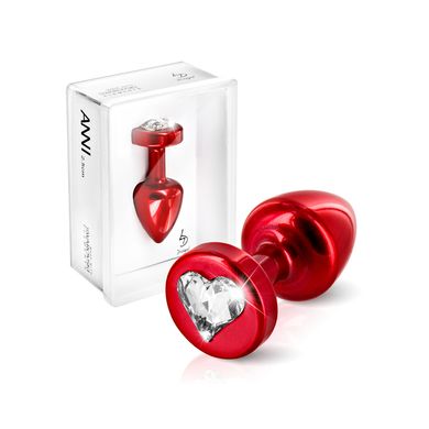 6 x 2,5 cm ANNI by Diogol Heart T1 Buttplug Crystal red