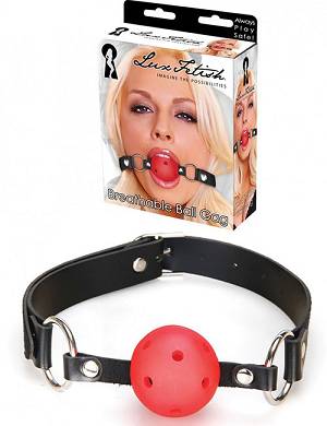 LUX FETISH Breathable Ball Gag red