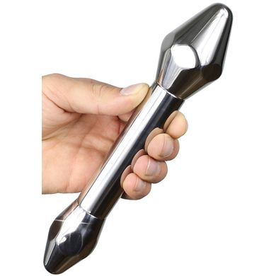 22 x 3,5 - 4,5 cm HardcoreDeLuxe - Edelstahl Plug Maximo silber