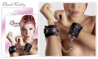 Bad Kitty Plsch-Handfesseln - Schwarz