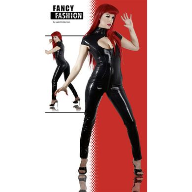 Latex-Catsuit Fancy Fashion schwarz
