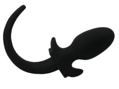 EDD Petplay Buttplug DogTail Gr. L schwarz [ Hundeschwanz Tail Plug TailPlug Dogplug Butt-