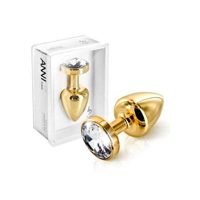 6 x 2,5 cm ANNI by Diogol Round T1 Buttplug Crystal gold