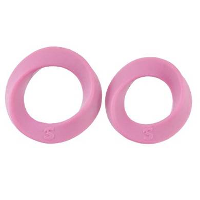 Shots Toys – Endless Twisted Cockring aus 100% Silikon - Double Pack / 2-er Set - ro