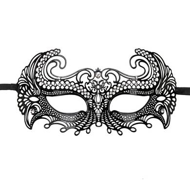 EasyToys ? Venezianische Maske aus Metall in Schwarz