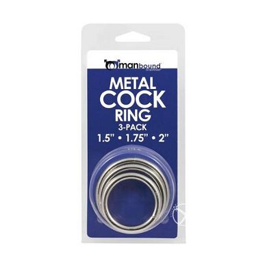 Manbound Metall Cockring 3-Pack - Manbound Metal Cock Ring 3-pack