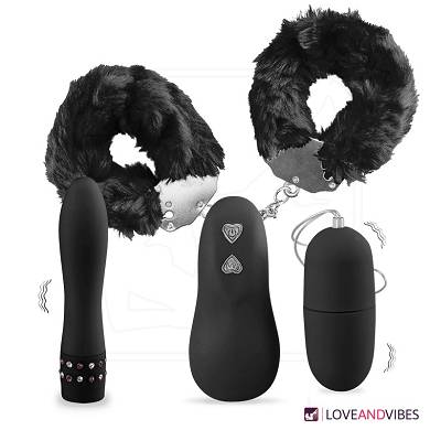 Toy-Set mit Vibrator, Vibro-Ei & Handschellen