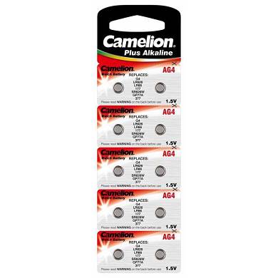 Knopfzellen Uhrenbatterien AG4-LR66-LR626-377 Alkaline von Camelion