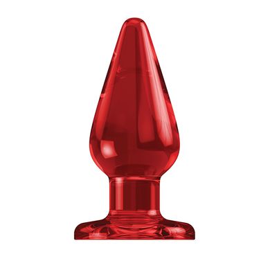 10,5 x 3,9 cm Buttplug Bottomline Acrylic red