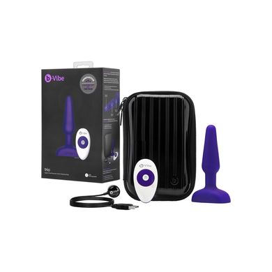 13,5 x 3 cm b-Vibe trio Vibro-Plug purple