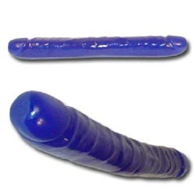 Seven Creations Doppel-Kunst-Jelly Penis blau 32 cm