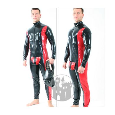 Latex Ganzanzug - Duo Codpiece - zweifarbig