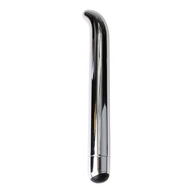 Schlanker G-Punkt Vibrator aus Metall in Silber