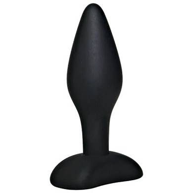Schwarzer Analplug mit schmaler Spitze