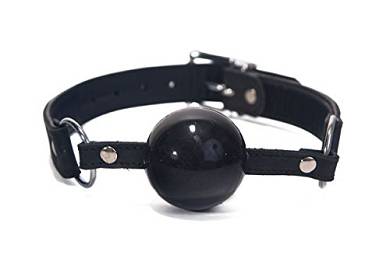 Ballknebel aus Silikon Lederband mit Schnallenverschluss