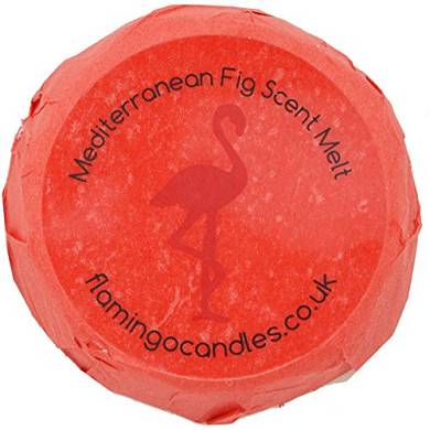 Flamingo Kerze. Sojawachs. Duft: "Melt" Mediterranean Fig. Braun