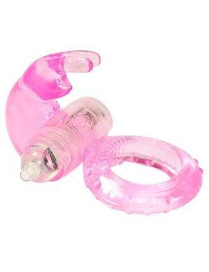 "I Love Rabbit" vibrierender Penis Ring pink