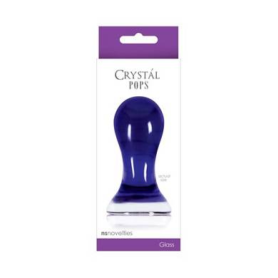 NS Novelties Kristall Analplug Pops - groß - blau