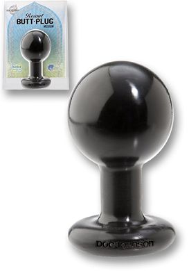 10 x 5,5 cm Doc Johnson Round Butt Plug medium black