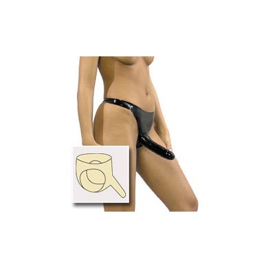 Latex Slip mit diversen Dildos