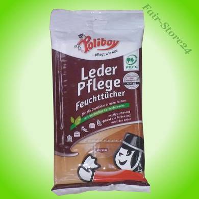 Poliboy Leder Pflege Feuchttcher, 20 Stck Feuchttcher Glattleder Canaubawachs