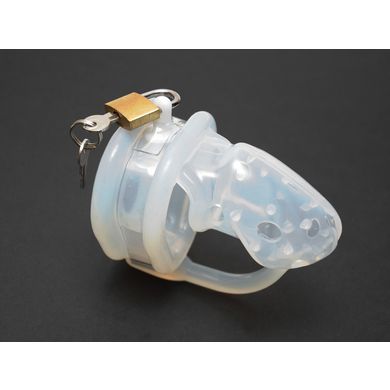 Peniskfig Birdlocked Keuschheitsgrtel fr den Mann mit Penisring aus Silikon mit Peni