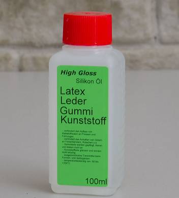100ml Silikonl  LATEX Leder Kunststoff  Gummi Pflege+Schutzmittel Latexpflege 