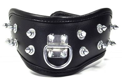 Leder Halsfessel mit Killer-Nieten DELUXE