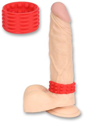 Silicone reversible Cockring red