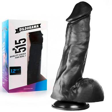 Dildorama 515 line XXL Dildo 13 inch Suction - Black